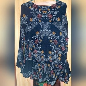 free people blouse/mini dress size large